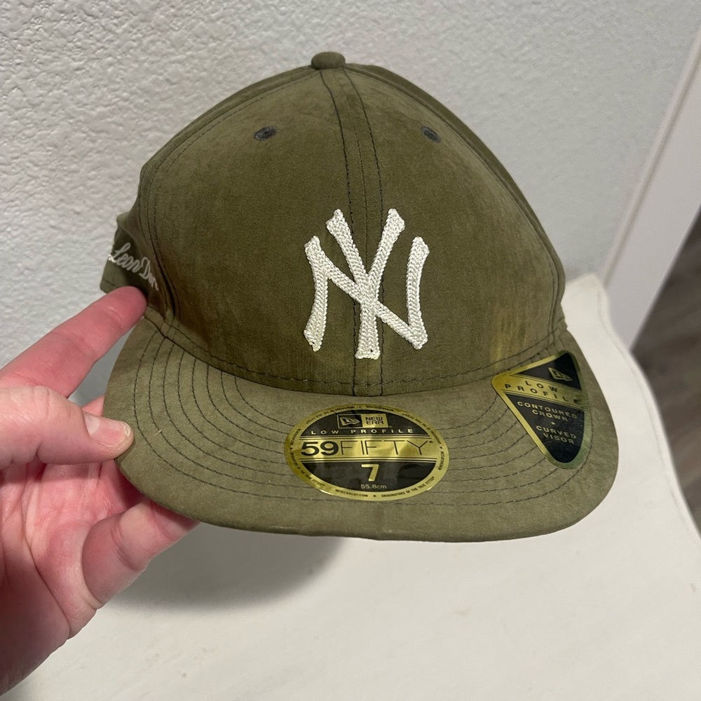 New Era New York Yankees Aime Leon Dore Stylish Olive Green Cap with Gold Accent
